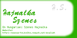 hajnalka szenes business card